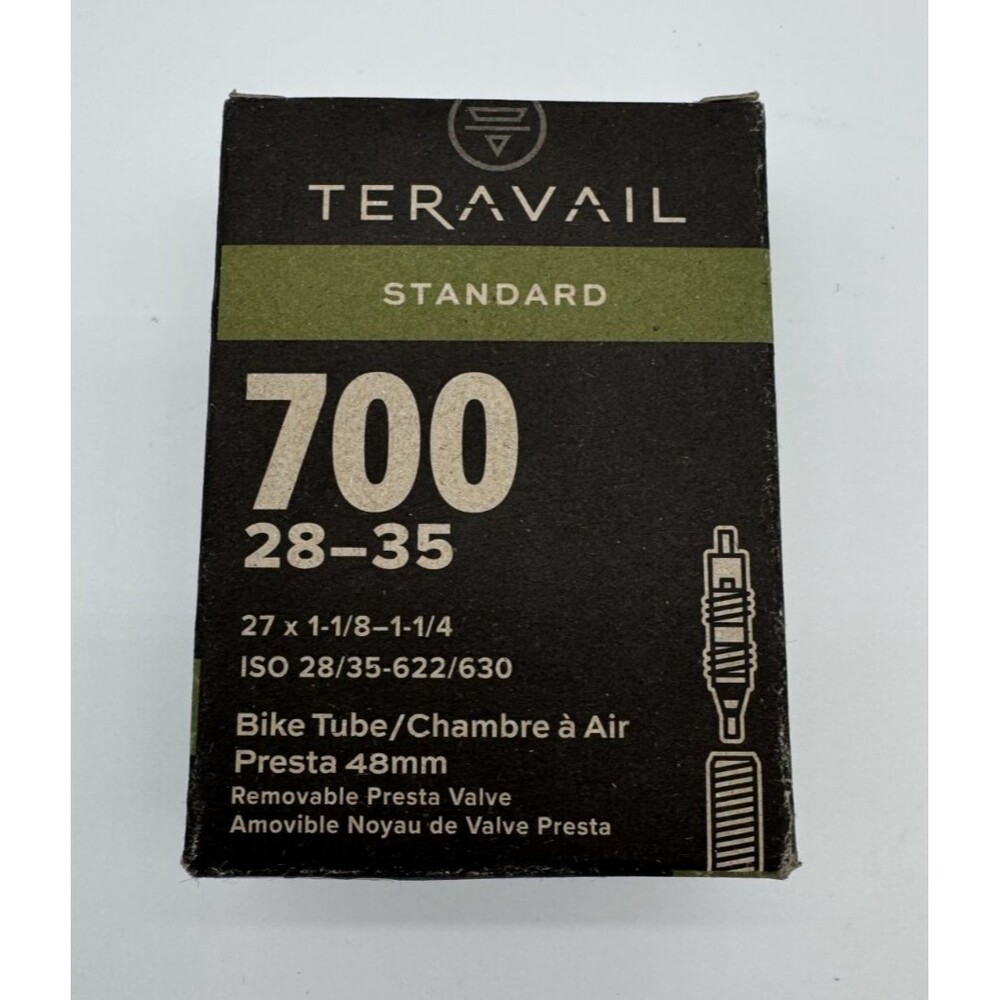 Teravail 700 x 28-35c Standard Inner Tube‎ 48mm Presta Valve Road Bike
